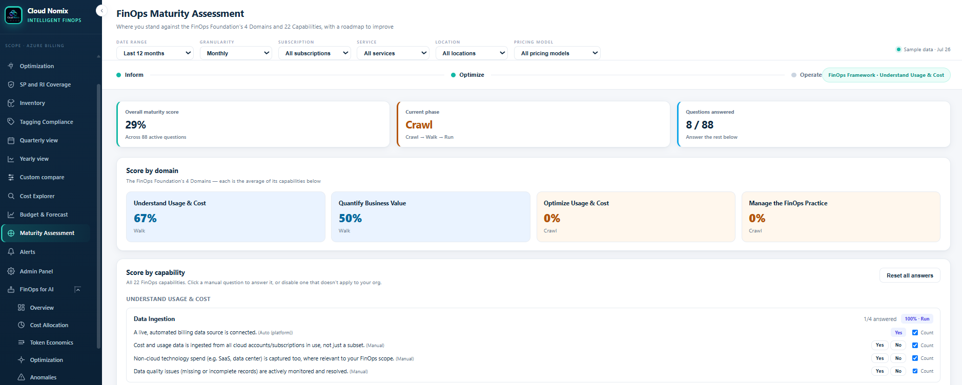 CloudNomix FinOps Maturity Assessment
